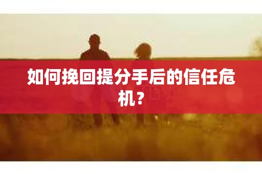 如何挽回提分手后的信任危机？