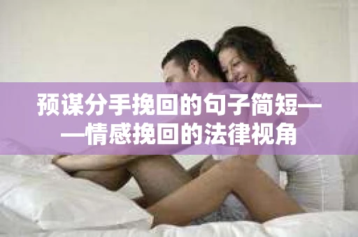 预谋分手挽回的句子简短——情感挽回的法律视角