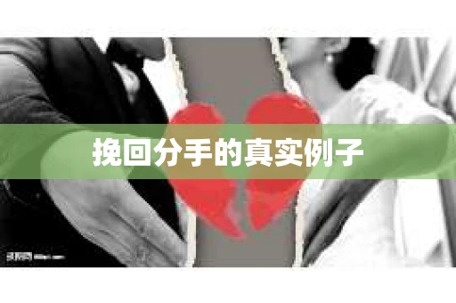 挽回分手的真实例子