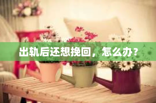出轨后还想挽回，怎么办？