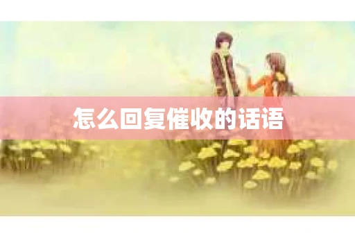 怎么回复催收的话语