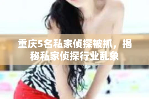重庆5名私家侦探被抓，揭秘私家侦探行业乱象