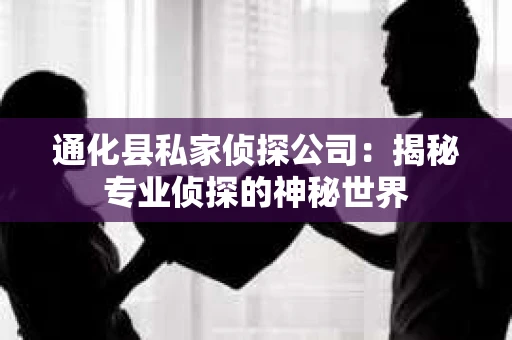 通化县私家侦探公司：揭秘专业侦探的神秘世界