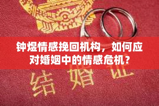 钟煜情感挽回机构，如何应对婚姻中的情感危机？