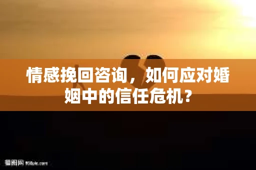 情感挽回咨询，如何应对婚姻中的信任危机？
