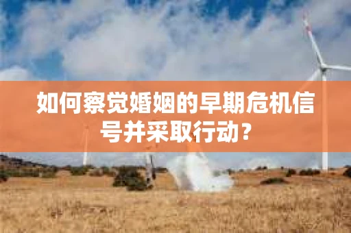 如何察觉婚姻的早期危机信号并采取行动？