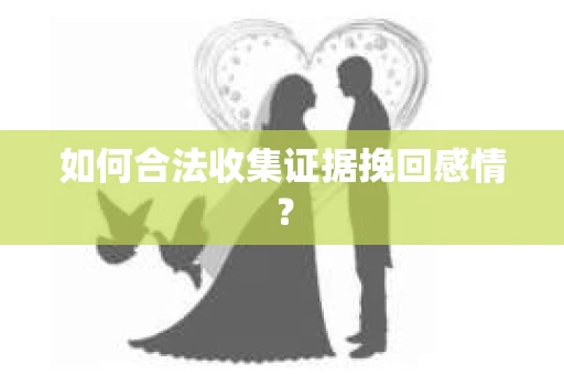 如何合法收集证据挽回感情？