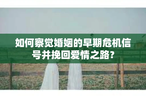如何察觉婚姻的早期危机信号并挽回爱情之路？