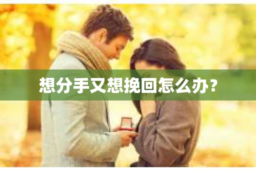 想分手又想挽回怎么办？